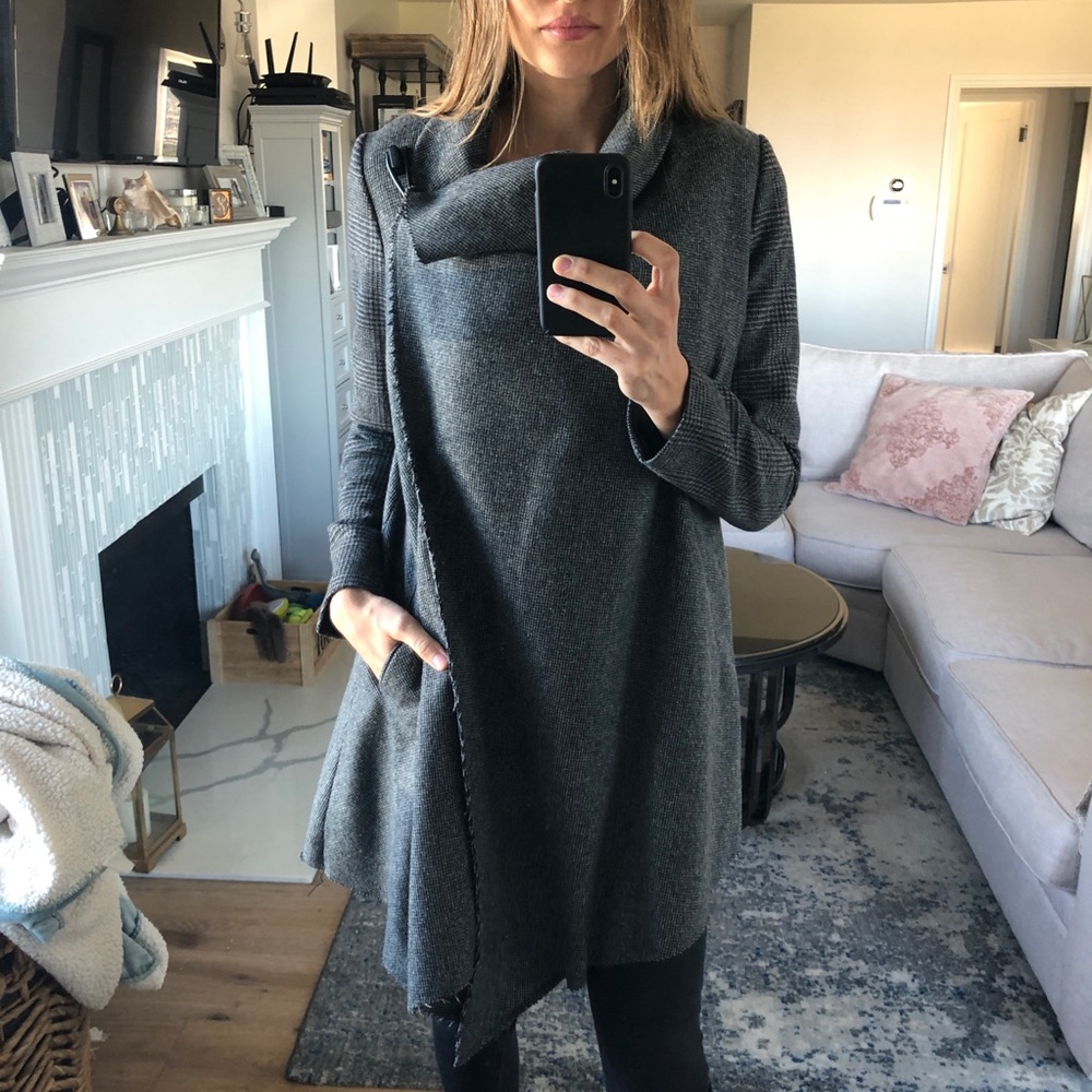 All Saints Plaid Winter Coat
